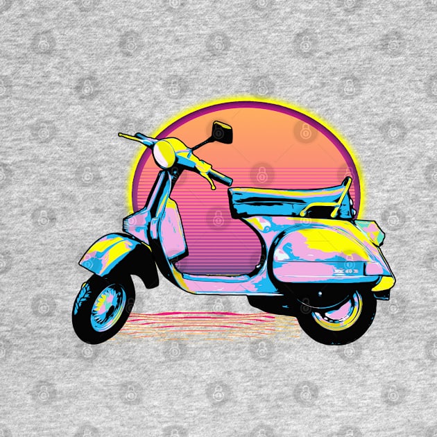 Vespa Sunset by By Diane Maclaine